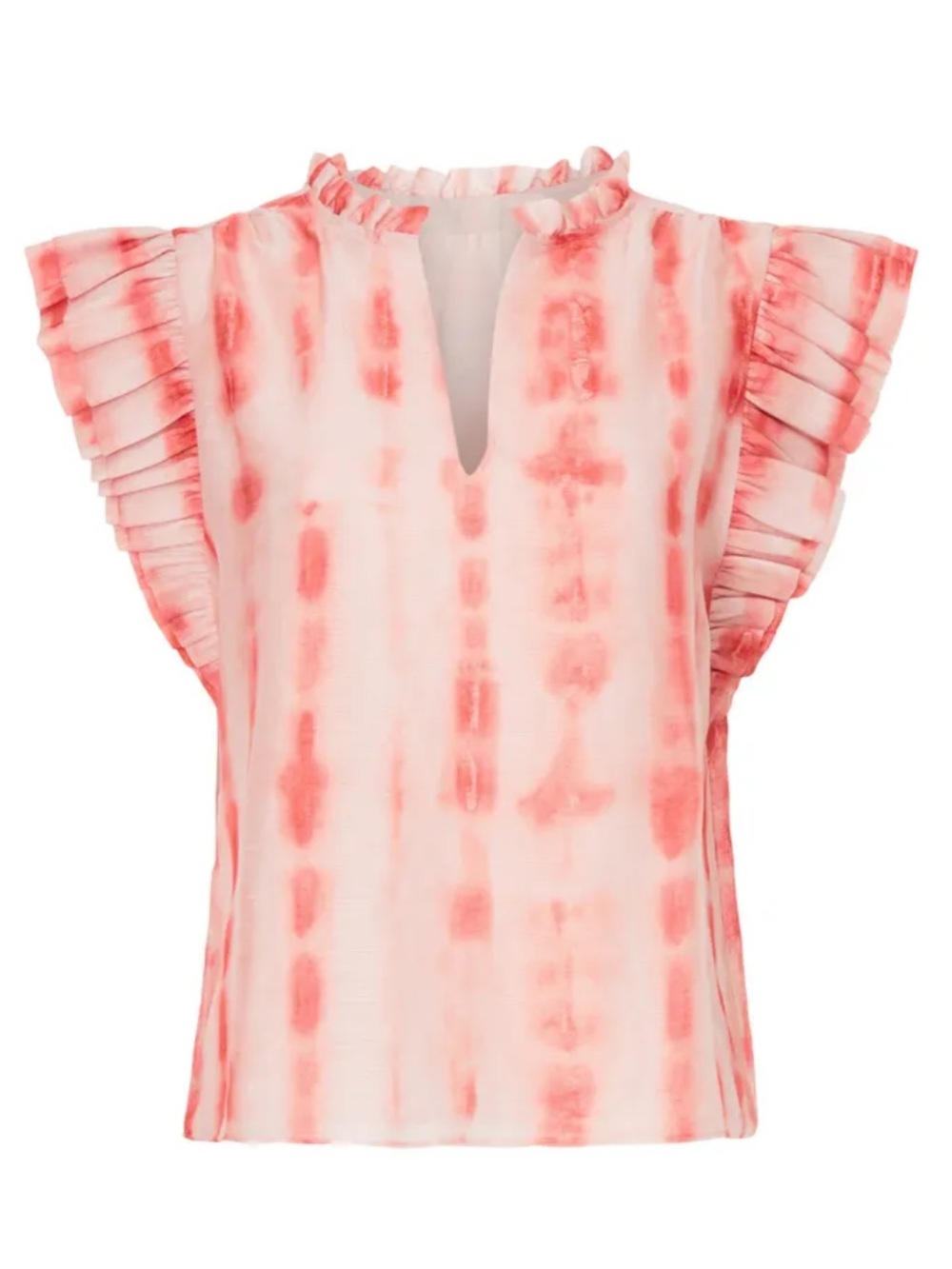 Marie Oliver Women’s M Orange Pink Merritt Top in Anise Lattice Tie-dye Blouse